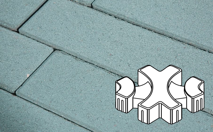 Плитка тротуарная Готика Profi, Эко-фантазия Б.3.ГР.8, синий, частичный прокрас, б/ц, 300*300*80 мм