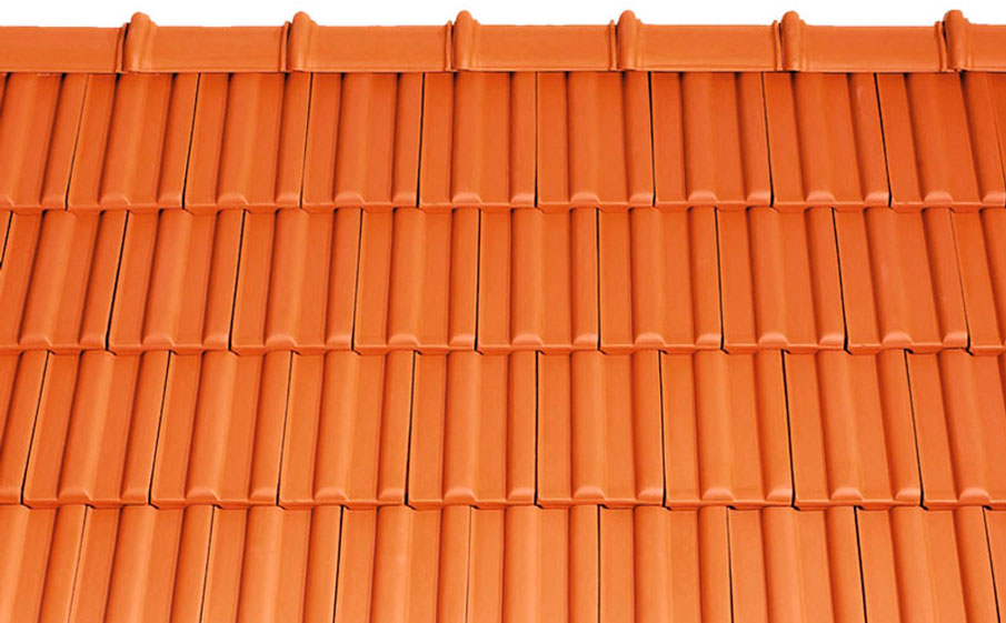 Керамическая черепица рядовая TONDACH Twist natural red, натуральный красный