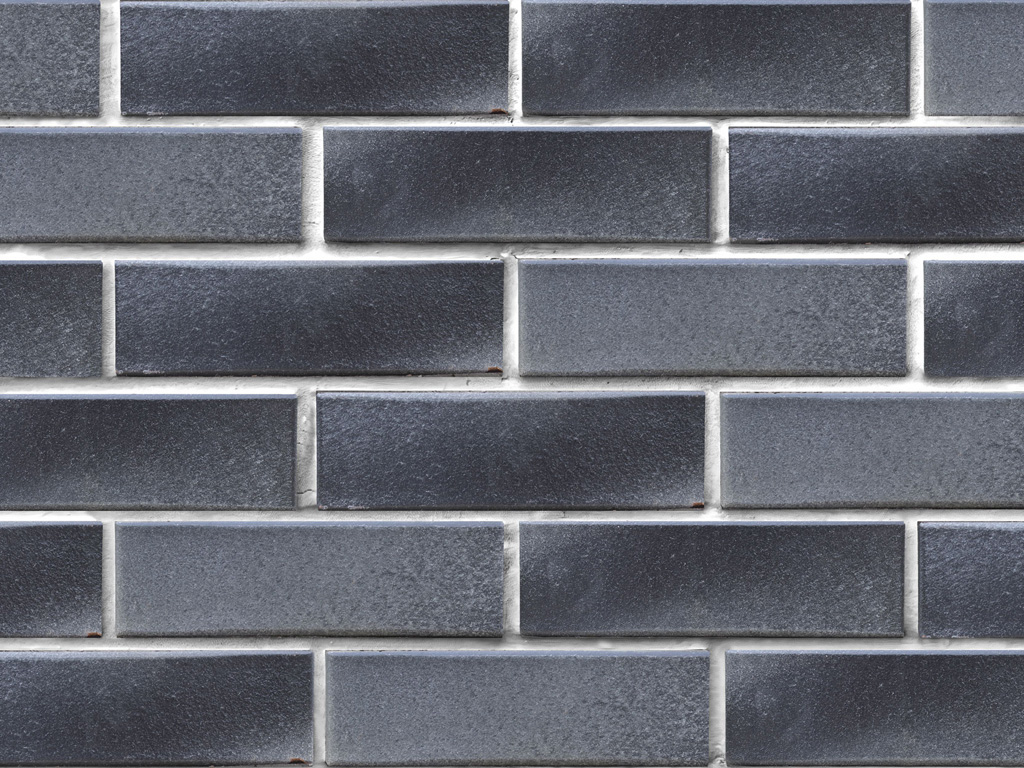 Кирпич клинкерный ЛСР Берген черно-серебристый гладкий, 250*85*65 мм