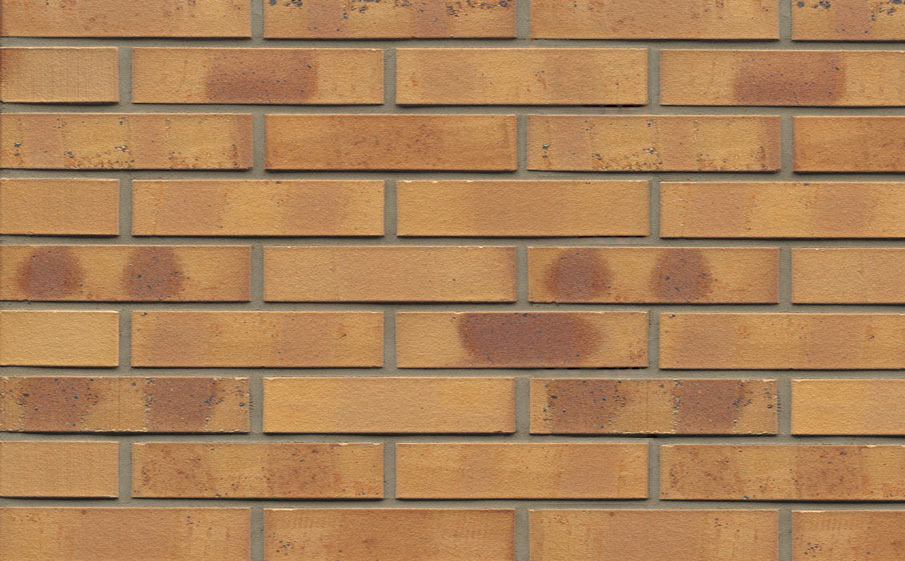 Кирпич клинкерный Muhr 06K Hellbraun-bunt Kohle гладкий, 240*115*52 мм