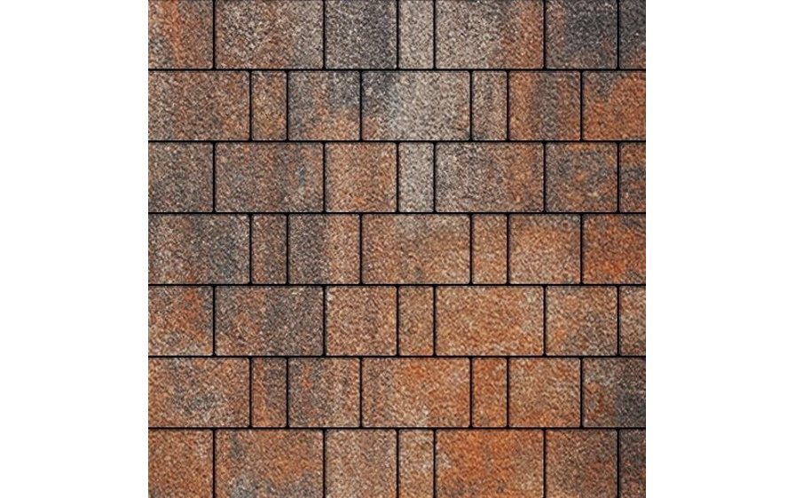 Плитка тротуарная SteinRus, Бельпассо Б.23(М).Псм.6, Native, ColorMix Рей, толщина 60 мм