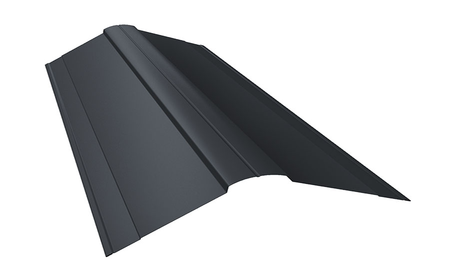 Планка конька фигурного 150*150 мм Grand Line Satin Matt RAL 7024, 2,5 м