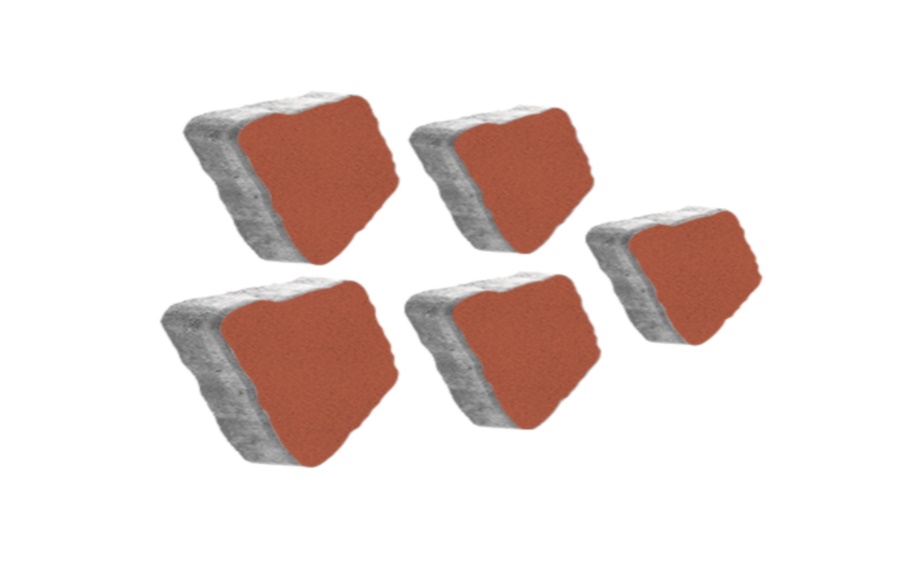 Плитка тротуарная Антик Б.3.А.6 стандарт гладкий красный, комплект 5 шт, толщина 60 мм