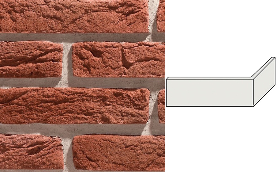 Декоративный кирпич Leonardo Stone угловой элемент Иль-де-Франс 185/90*47*13 мм 776