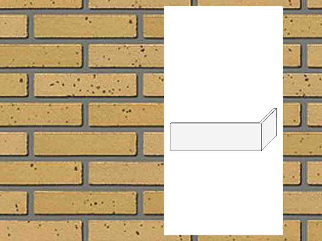 Гибкий кирпич StoCleyer Brick, угловой элемент 4/4 corner, 11440 желтый, NF
