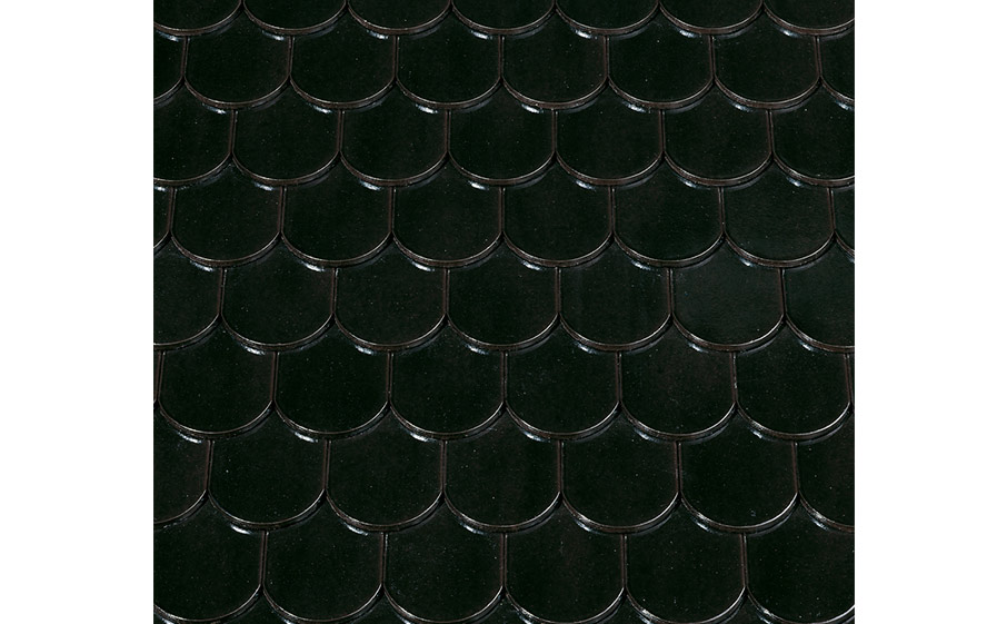 Керамическая черепица рядовая CREATON Biber Klassik Finesse черный глазурь