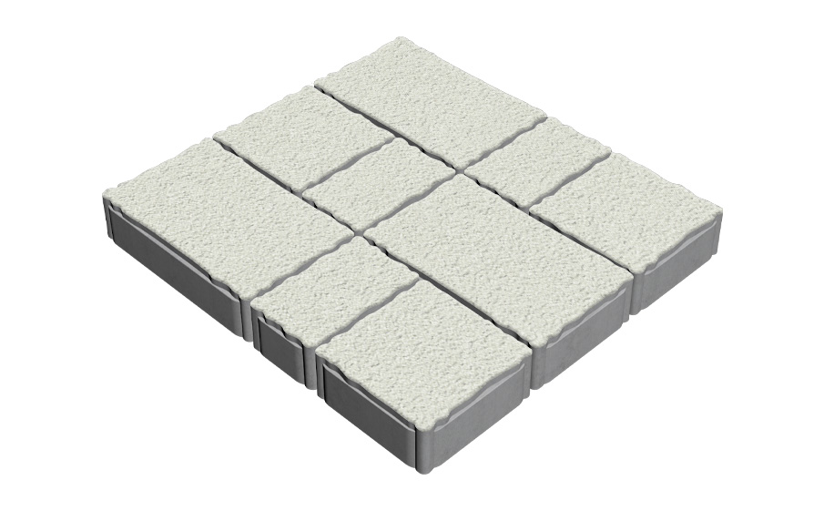 Плитка тротуарная SteinRus Старый город Штайн Б.2.Фсм.6, Old-age, белый, толщина 60 мм