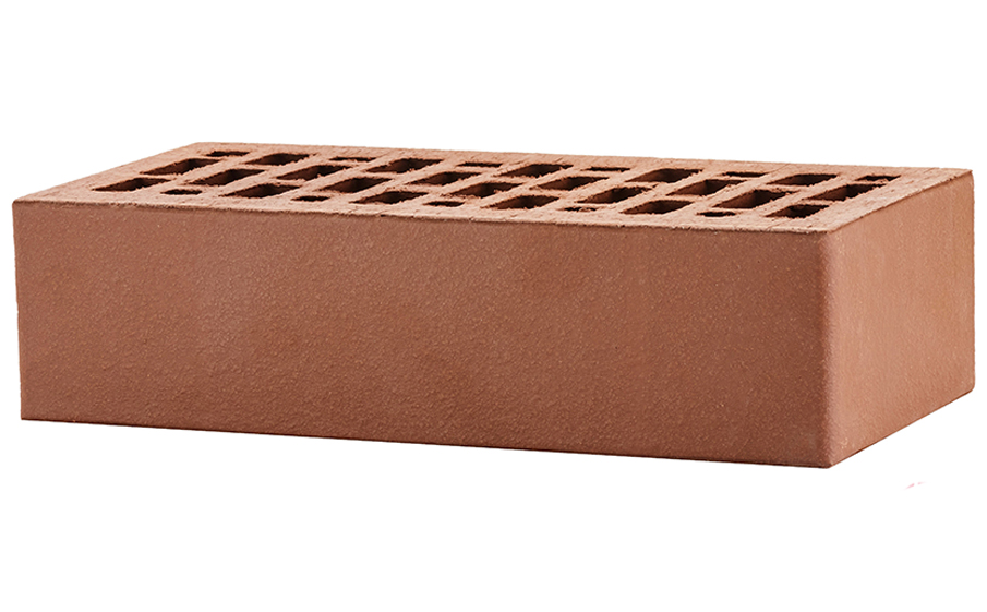 Кирпич облицовочный ЛСР коричневый, гладкий, утолщенные стенки, 250*120*65 мм