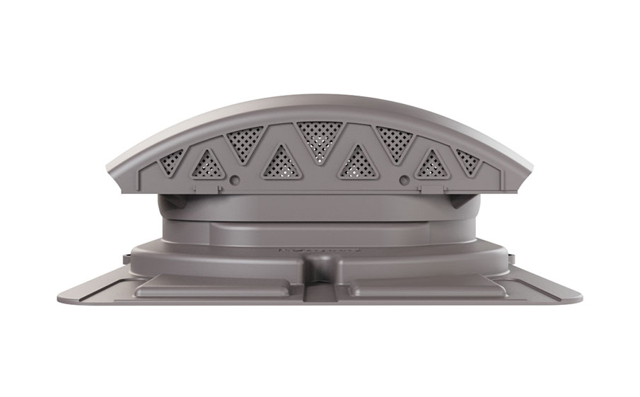 Вентилятор подкровельный Viotto с универсальным проходным элементом, RAL 8019 серо-коричневый