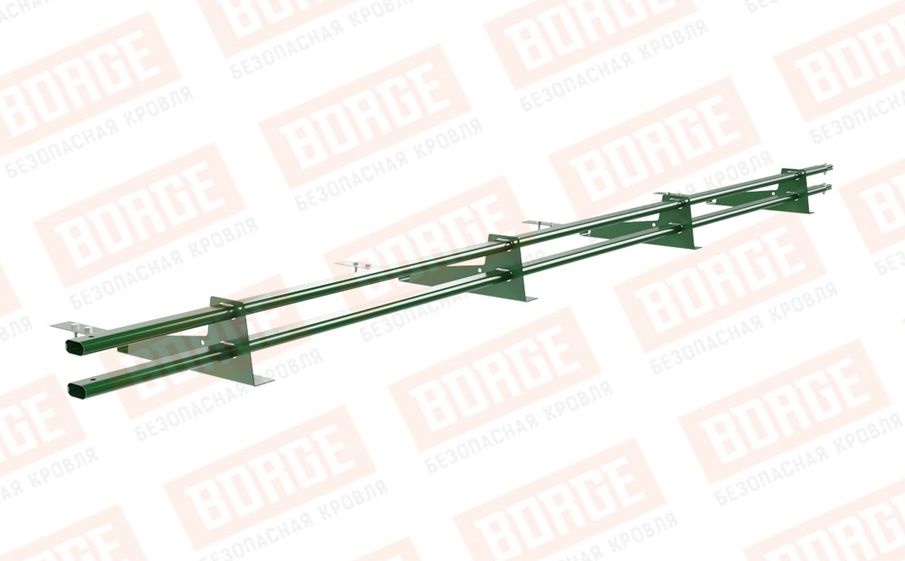 Снегозадержатель трубчатый Borge для кровли из композитной черепицы оцинкованный RAL 6002, 3 м