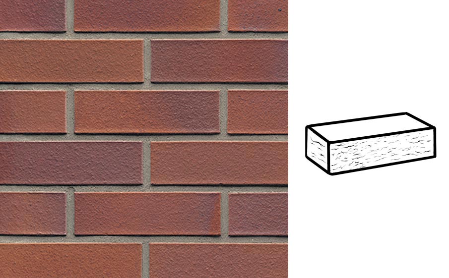 Кирпич клинкерный Muhr 04 Rotbraun-bunt рустик, 240*55*71 мм