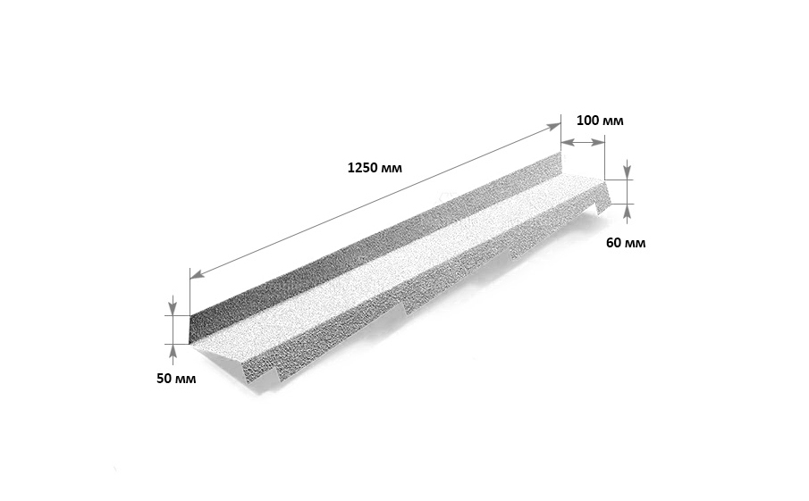 Боковое примыкание правое Metrotile, Black