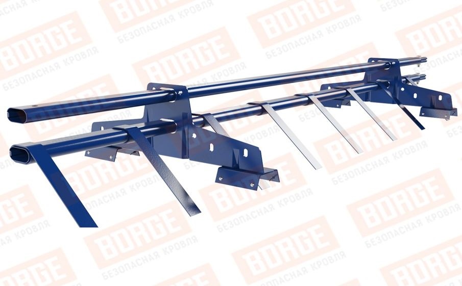 Снегозадержатель трубчатый Borge для профнастила H-60, H-75 оцинкованный RAL 5005, 1,5 м