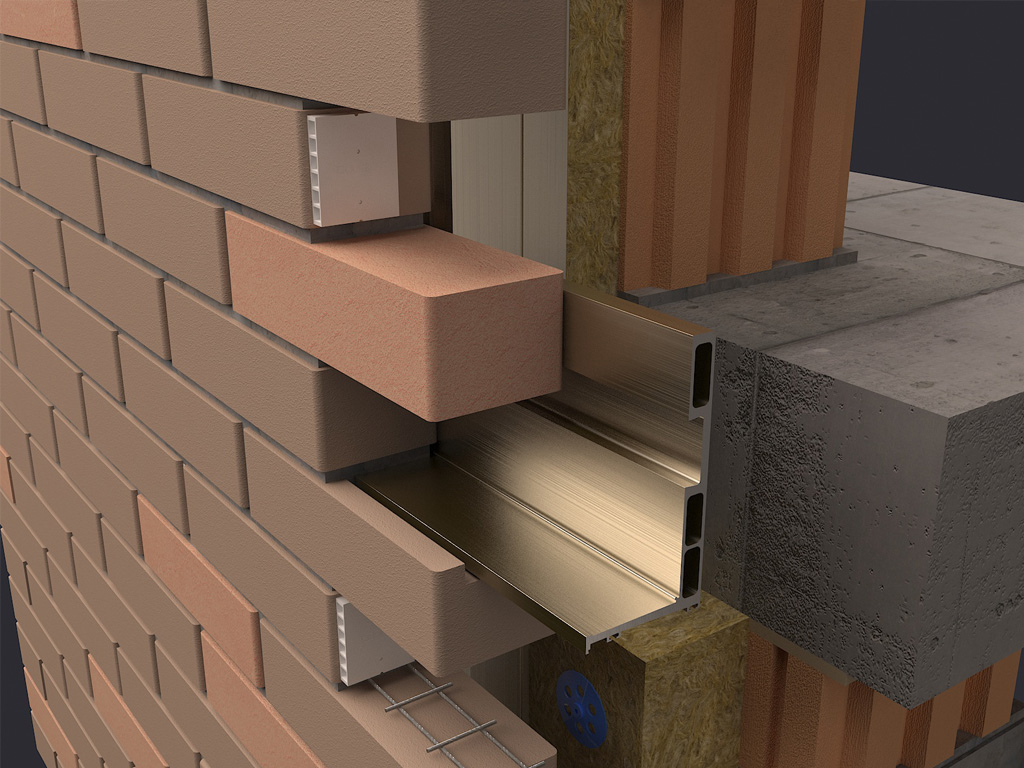 Подсистема CUUBER CT-P для навесных вентилируемых фасадов из кирпича