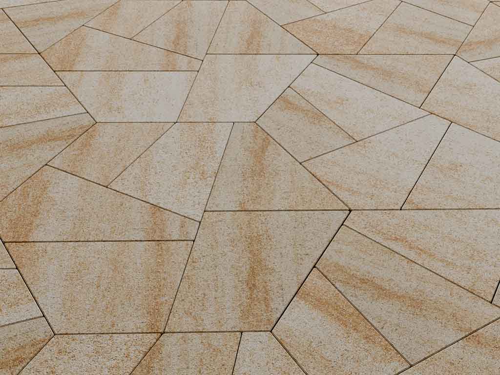 Плитка тротуарная Оригами Б.4.Фсм.8 искусственный камень степняк, комплект 6 шт, толщина 80 мм