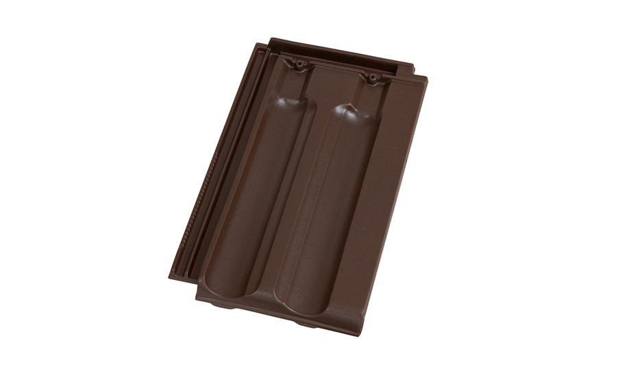 Керамическая черепица рядовая TONDACH Fidelio brown engobe