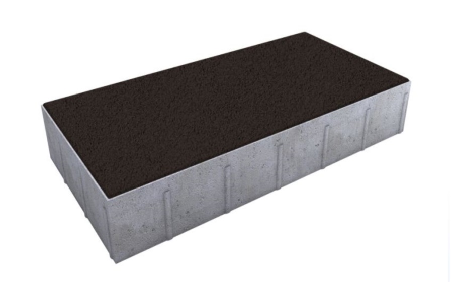 Плитка тротуарная Прямоугольник Б.5.П.6 Гранит коричневый, 600*300*60 мм