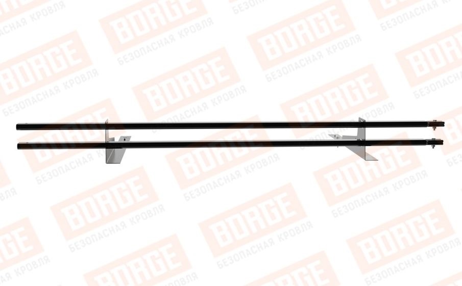 Снегозадержатель трубчатый Borge для гибкой черепицы оцинкованный RAL 9005, 1,5 м