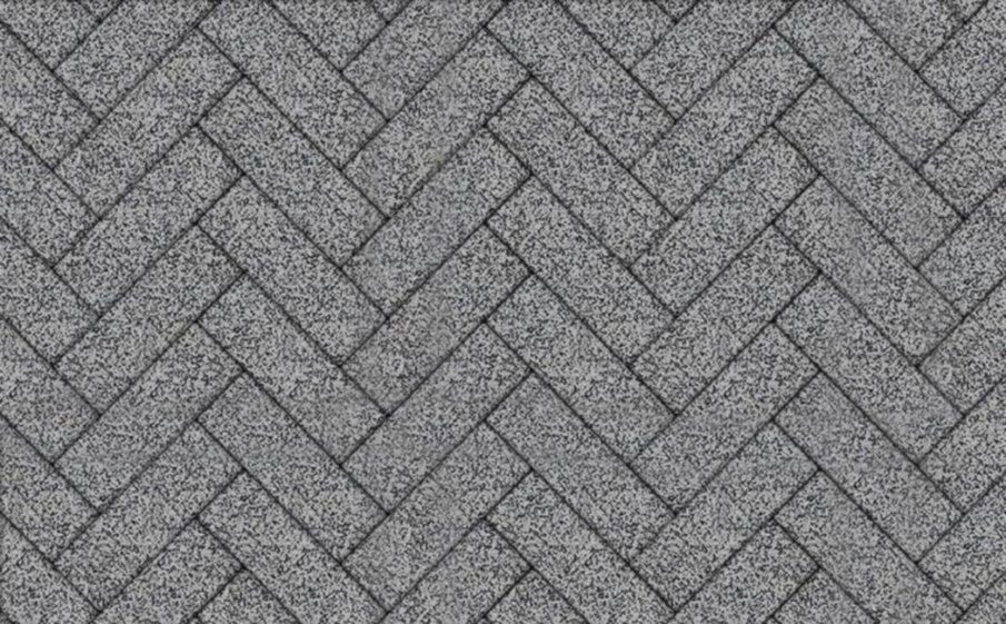 Плитка тротуарная Паркет Б.9.Псм.8 гранит+ серый с черным, комплект 4 шт, толщина 80 мм