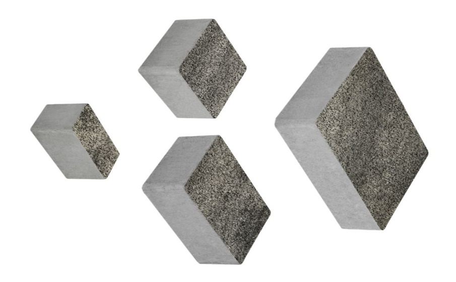 Плитка тротуарная Мюнхен Б.2.Фсм.6 листопад гранит антрацит, комплект 4 шт, толщина 60 мм