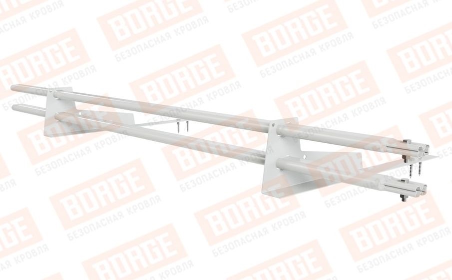 Снегозадержатель трубчатый Borge для гибкой черепицы оцинкованный RAL 9003, 1,5 м