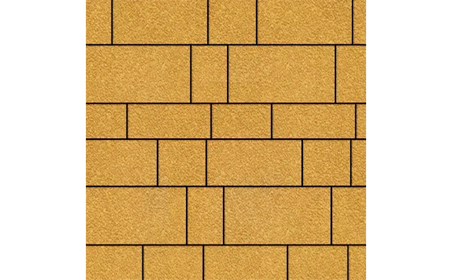 Плитка тротуарная SteinRus Инсбрук Тироль Б.4.Псм.6, Native, желтый, толщина 60 мм
