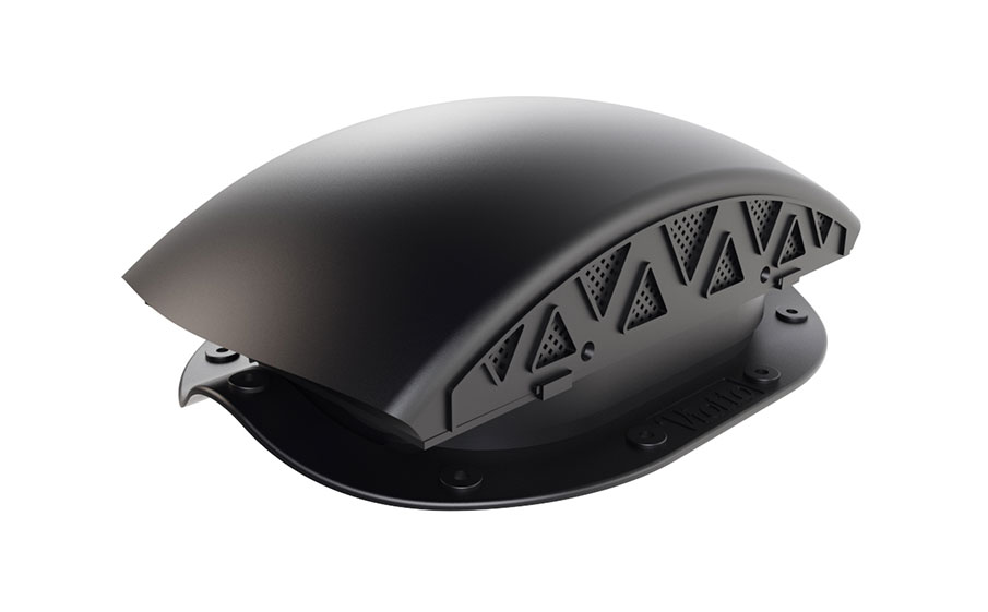 Вентилятор подкровельный Viotto для металлочерепицы Монтеррей, RAL 9005 черный