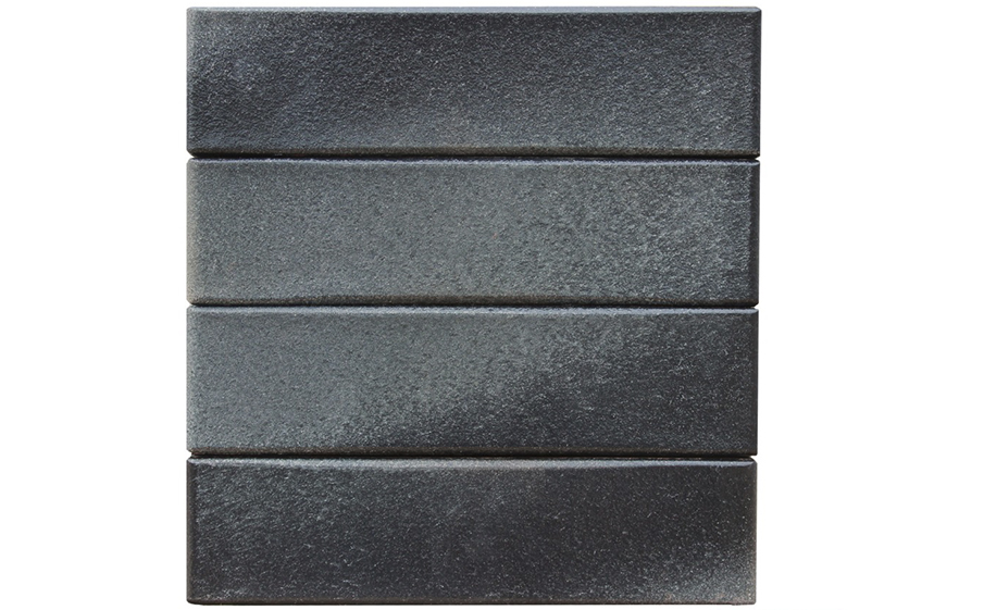 Кирпич клинкерный ЛСР Берген черно-серебристый гладкий, 250*85*65 мм