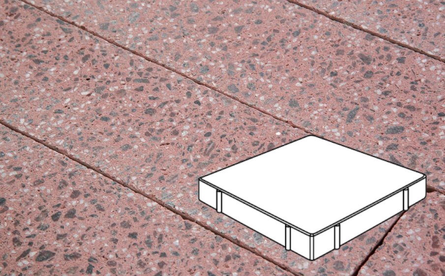 Плитка тротуарная Готика, Granite FINO, Квадрат Б.5.К.8, Ладожский, 500*500*80 мм