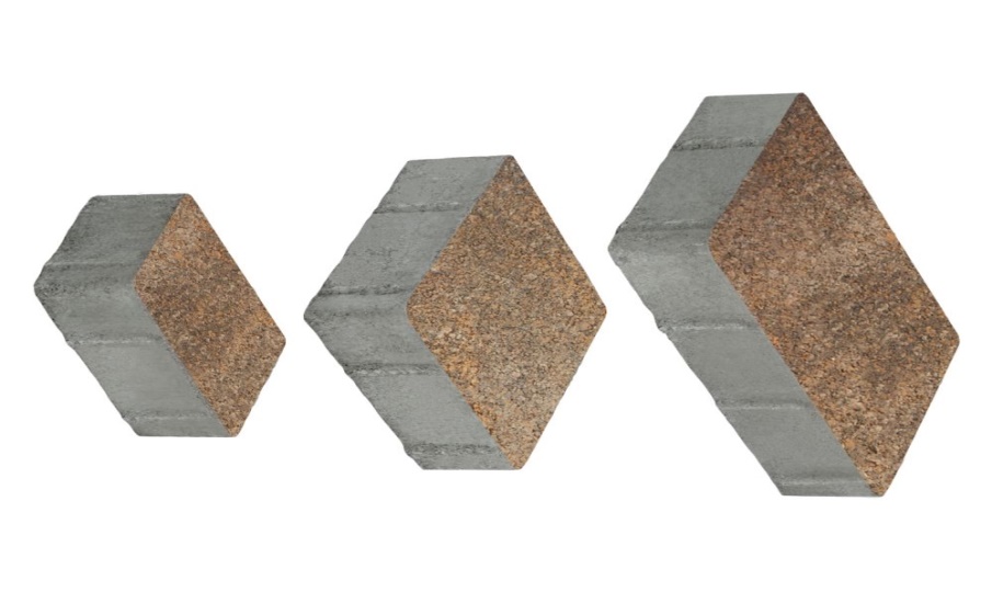 Плитка тротуарная Старый город Б.1.Фсм.8 листопад гранит клен, комплект 3 шт, толщина 80 мм