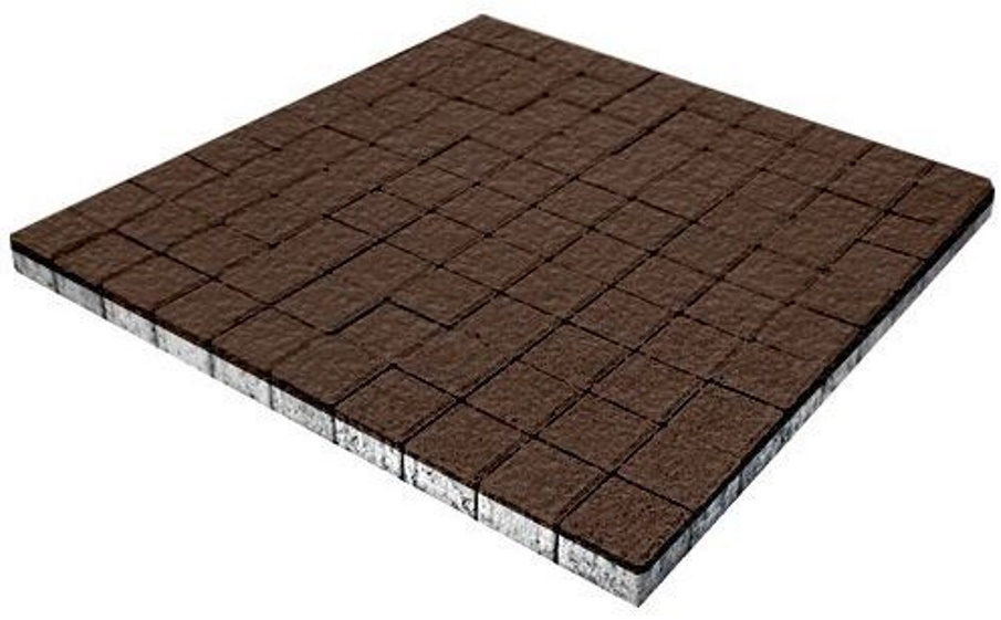 Плитка тротуарная SteinRus Квадрат малый Б.2.К.6, Old-age, коричневый, 100*100*60 мм