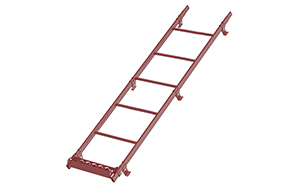Лестница кровельная Borge коричневая для металлочерепицы, профнастила и композитной черепицы, 3 м