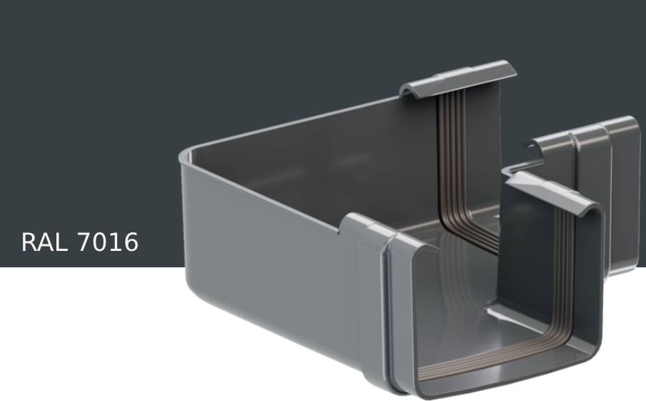 Угол желоба универсальный KROP PVC Квадрат 90 градусов для системы D 135/80*80 мм, RAL 7016