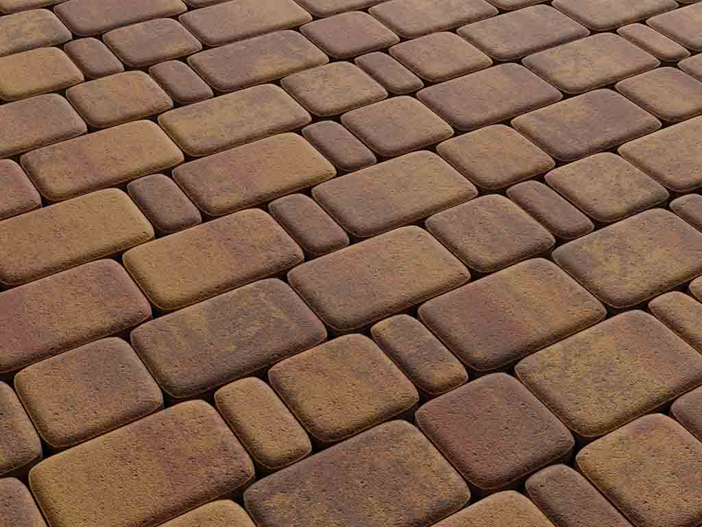 Плитка тротуарная Классико Б.4.КО.6 листопад гладкий осень, комплект 3 шт, толщина 60 мм