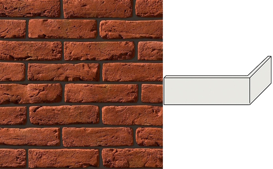 Декоративный кирпич Leonardo Stone угловой элемент Орлеан 240/110*75*18 мм 776