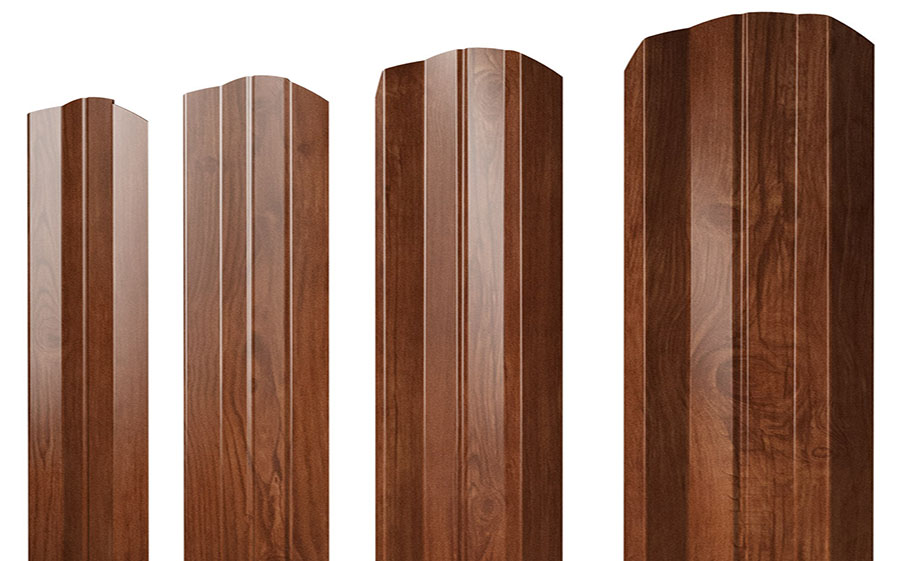 Штакетник М-образный А фигурный Print Premium  Rowan