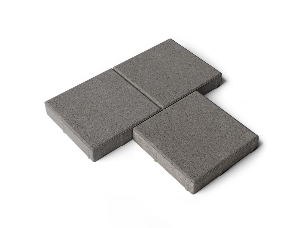 Плитка тротуарная Квадрат А.2.К.4 стандарт гладкий черный, 200*200*40 мм