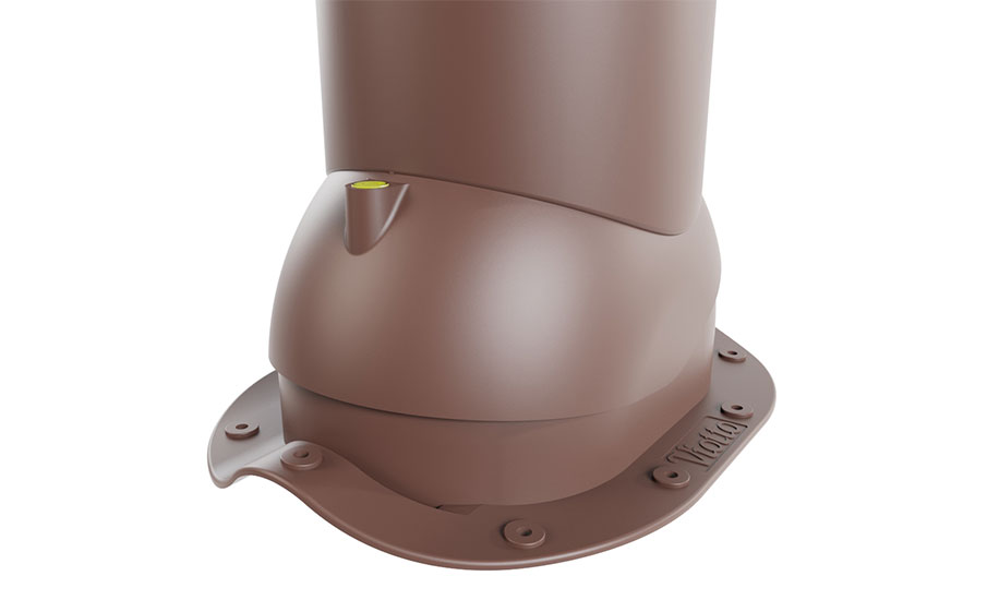 Роторная вентиляция Viotto для металлочерепицы Монтеррей d=150 мм утепленная, RAL 8017 коричневый