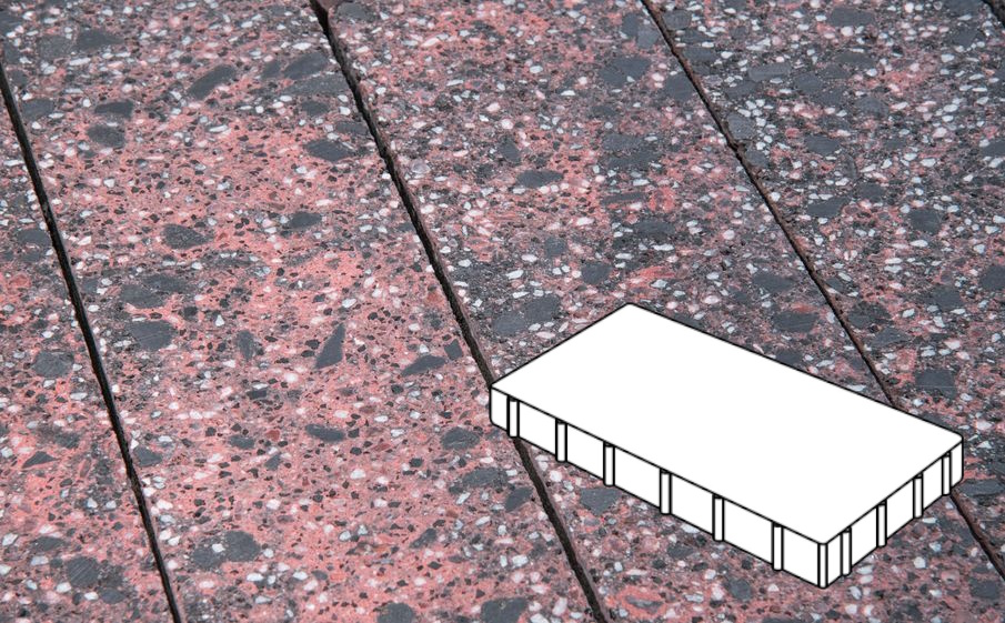 Плитка тротуарная Готика, City Granite FINO, Плита Б.6.П.8, Дымовский, 600*300*80 мм