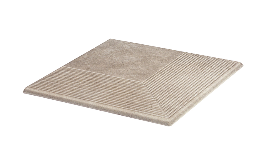 Клинкерная угловая ступень Paradyz Viano Beige, 300*300*11 мм