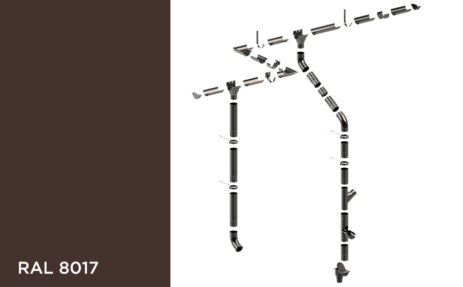 Водосточная система KROP PVC 130/90 RAL 8017