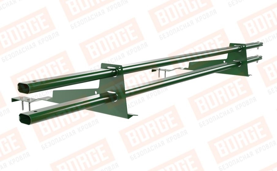 Снегозадержатель трубчатый Borge для черепичной кровли оцинкованный RAL 6002, 1,5 м