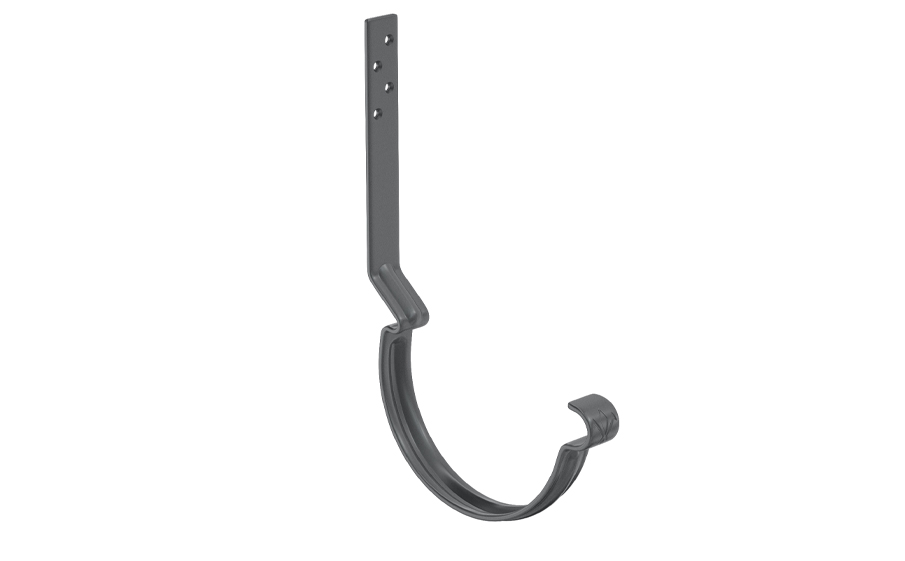 Крюк крепления длинный Aquasystem PE dRain RAL 7024 D 125 мм