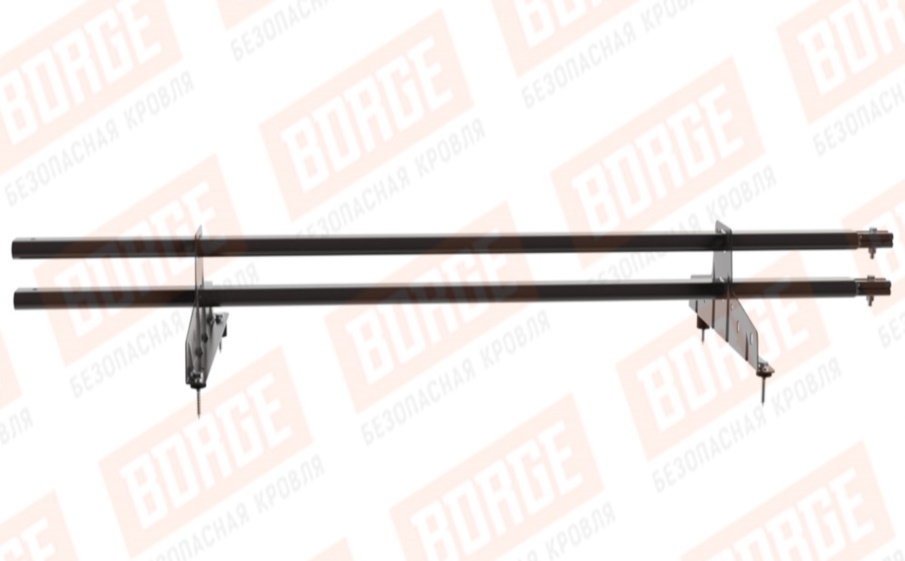 Снегозадержатель трубчатый Borge для кровли из металлочерепицы, профнастила, материалов на основе битума оцинкованный RR 32, 1,5 м