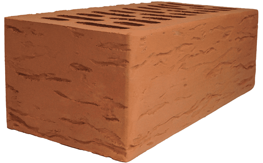 Кирпич облицовочный Кротовский КЗ Классика красный кора дуба 250*120*88 мм