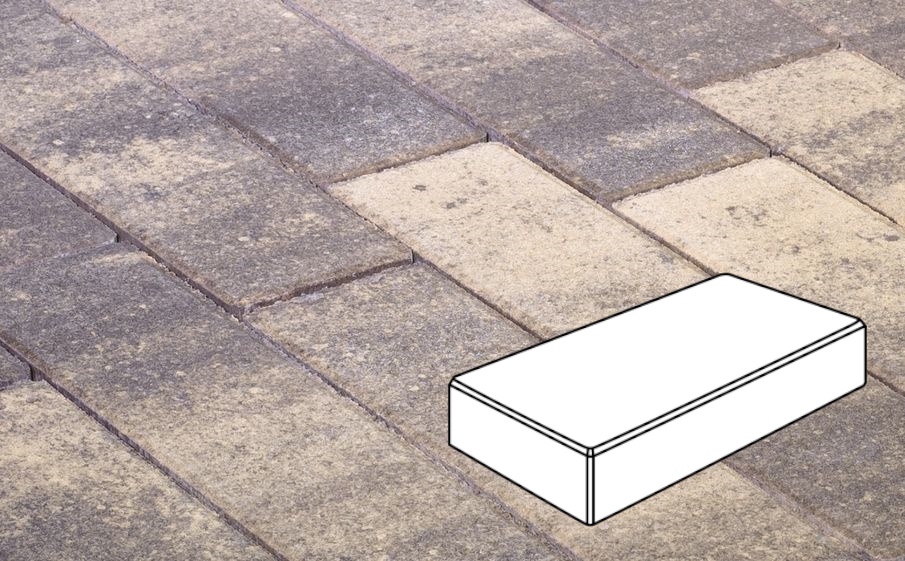 Плитка тротуарная Готика Natur, Картано Гранде Б.3.П.6, Танго, 300*200*60 мм