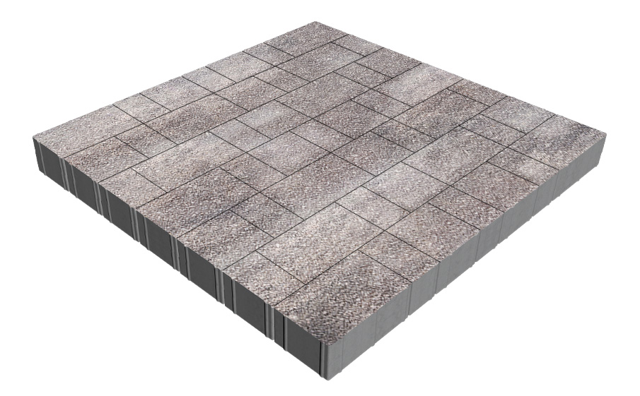 Плитка тротуарная SteinRus Новый город Рид В.8.Псм.8, Antico, Умбра, толщина 80 мм