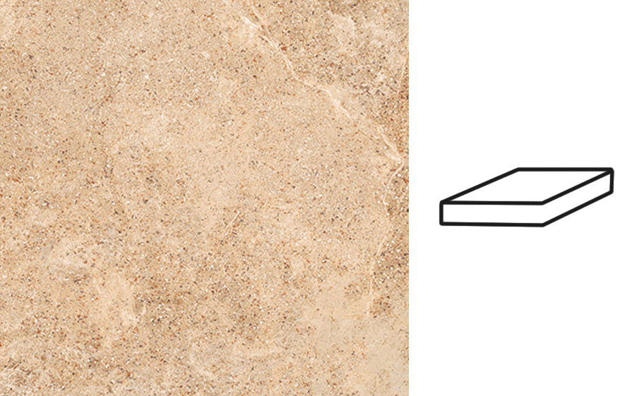 Ступень кантик Модерн угловая Interbau Abell 270 желто-бежевый, 320*320*9,5 мм