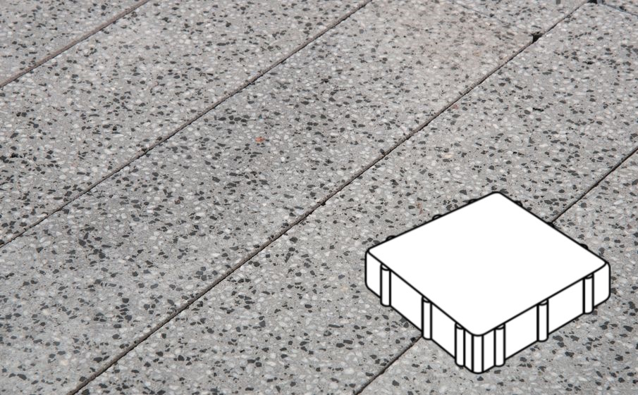 Плитка тротуарная Готика, Granite FINO, Квадрат В.3.К.8, Цветок Урала, 300*300*80 мм