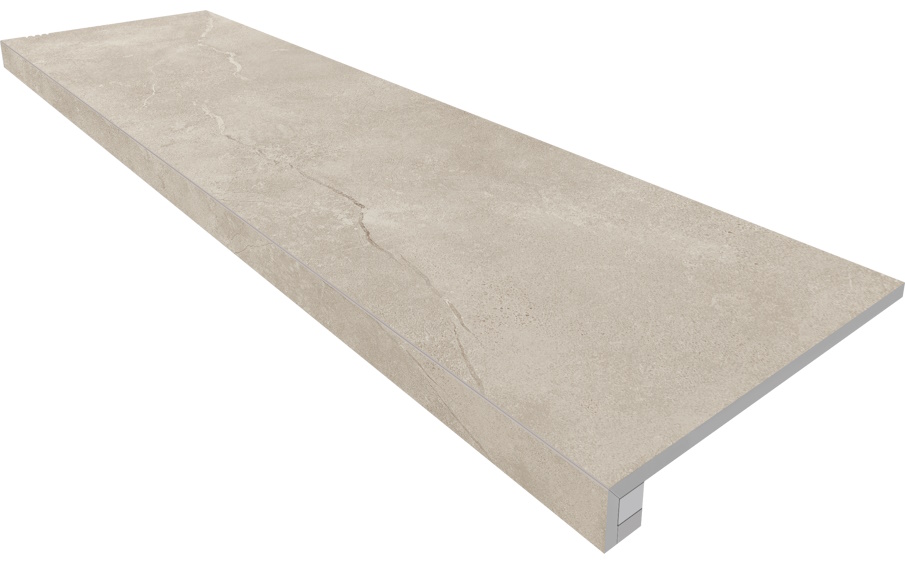 Комплект ступень с прямоугольным бортиком и подступенок Ametis Magmas MM00, неполированнный